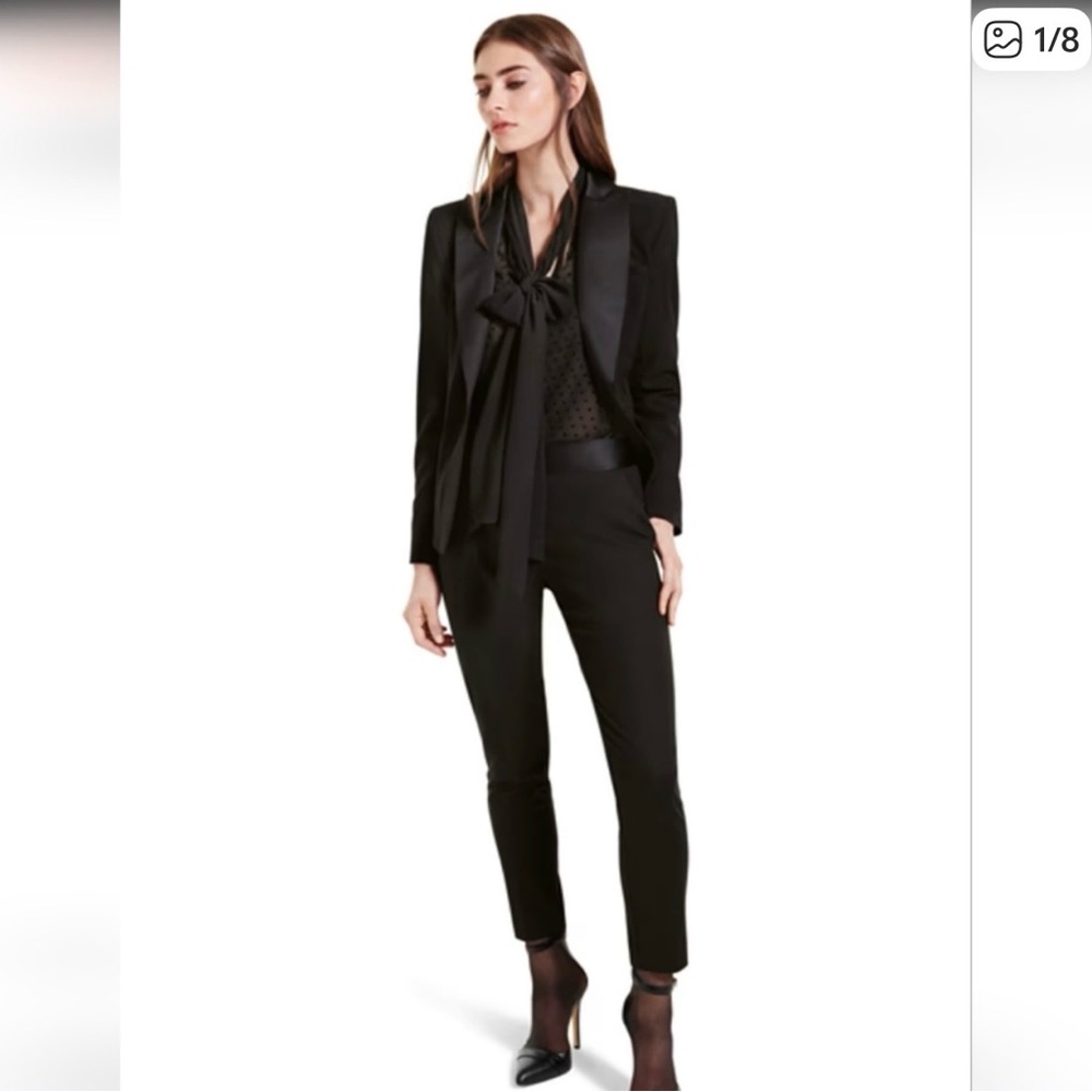 Altuzarra X Target Size Large Black Satin Brocade Peplum Blazer Tux Jacket NWOT - Picture 4 of 9